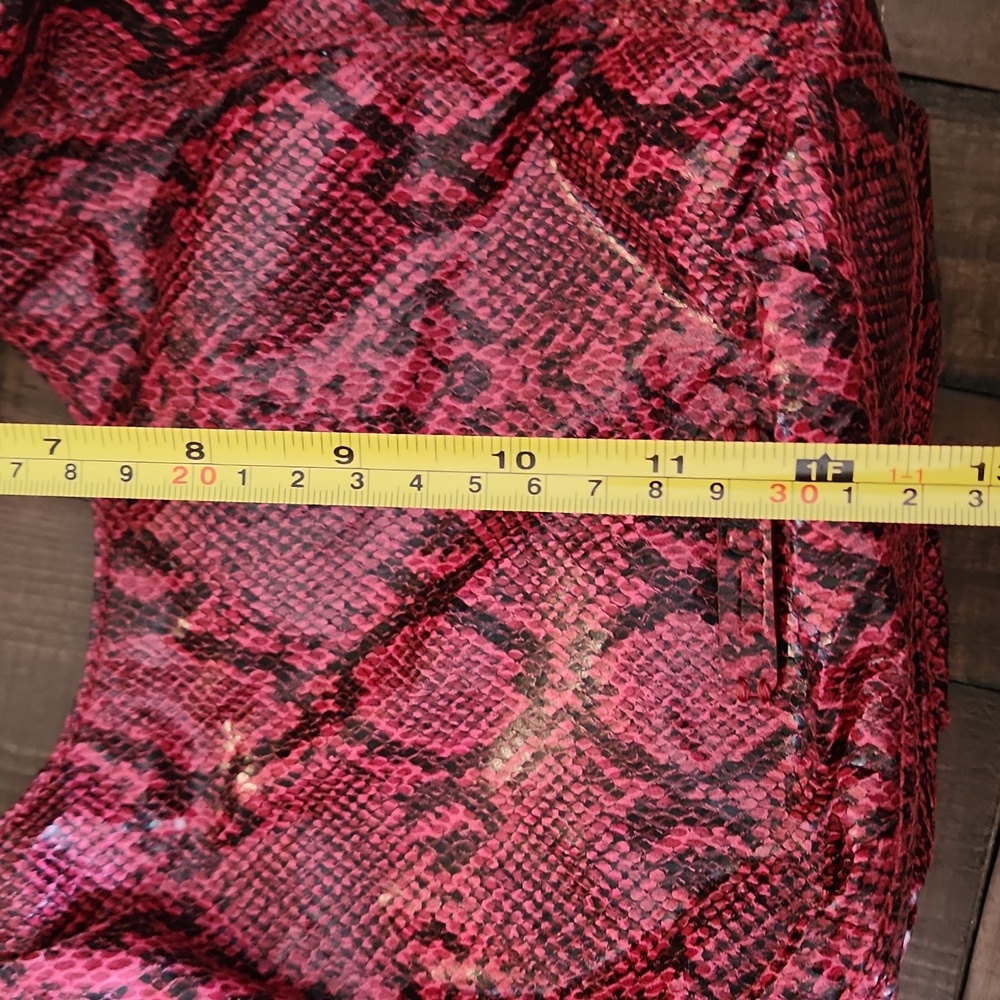 Nine & Co Fushia Monty Skin Shoulder Bag Vintage - Picture 6 of 6